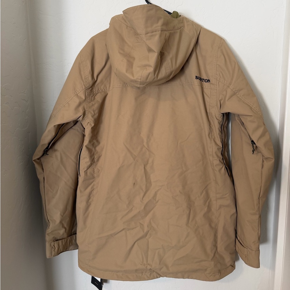 Burton Men's Covert Khaki Hooded Snow Jacket - Picture 2 of 6